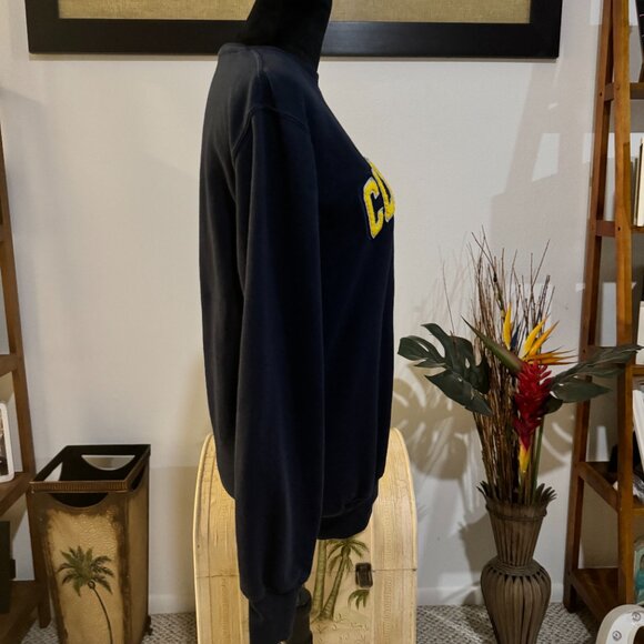 Clickbait Navy Crewneck Sweatshirt Men's Small David Dobrik Merch Yellow Logo - Picture 4 of 6